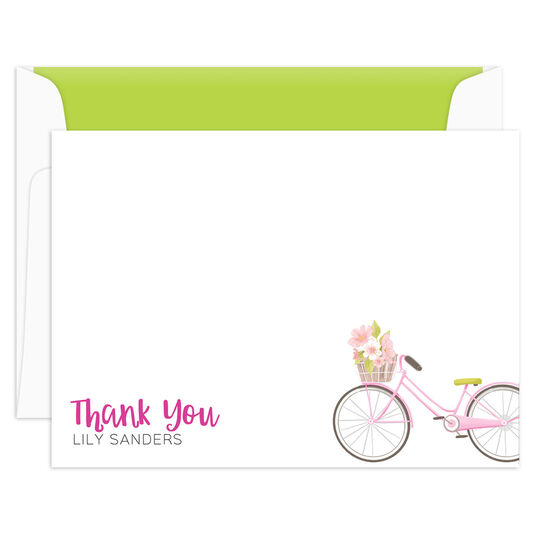 Bicycle Flat Thank You Note Cards